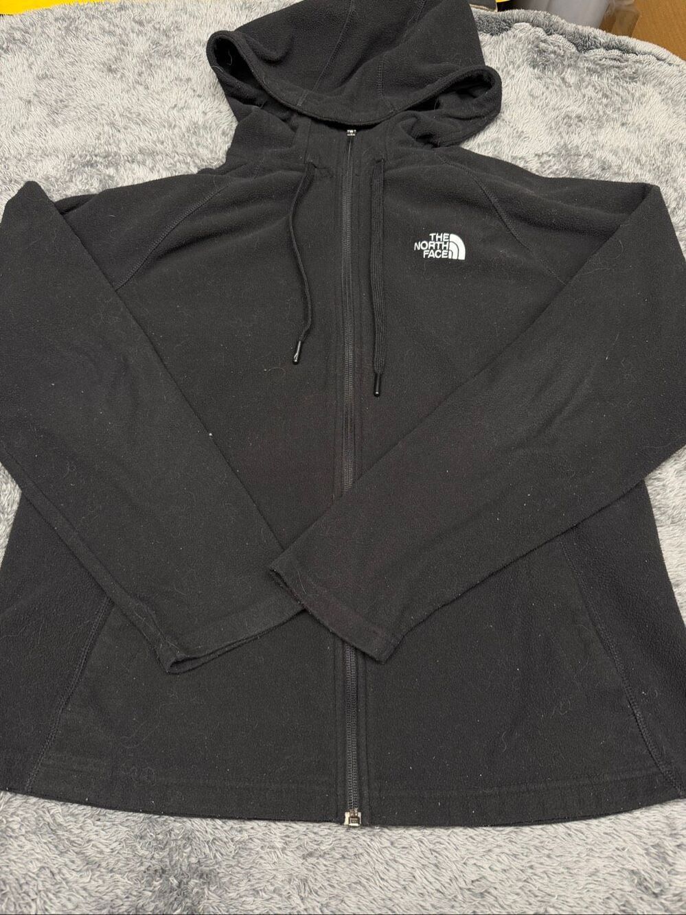 The North Face Fleece Jacket with Hood, size women’s XL.
